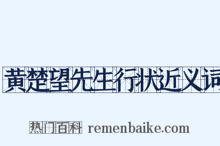黄楚望先生行状近义词是什么意思的图片